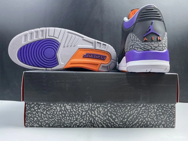 Rep TBK Black Court Air 050 Jordan Purple 3 CT8532 Retro 0709